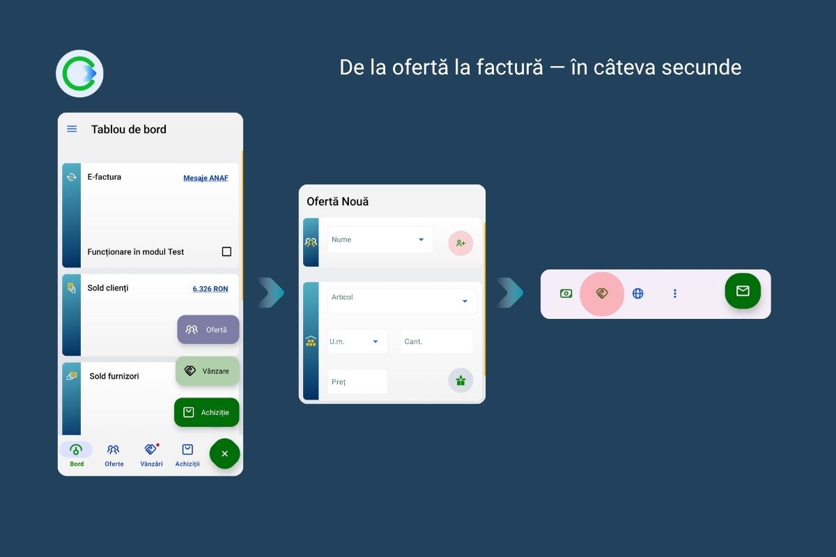 De la oferta la factura in cateva secunde