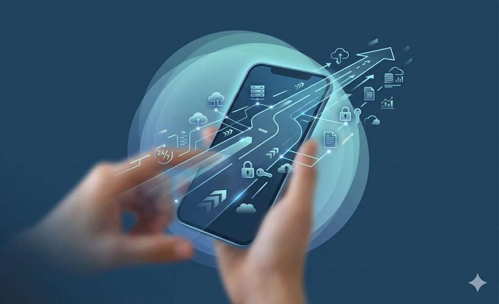 Fără bariere: Acces permanent la date direct pe telefon